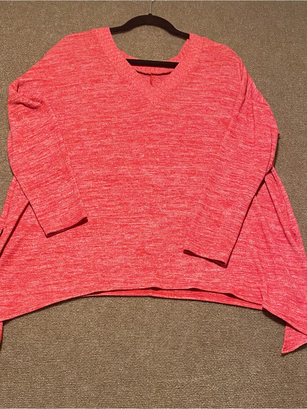 Torrid Red Super Plush Drop Shoulder Tunic Sweater Plus Size 0X